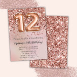 Elegant Guld Kids Girl 12:e Födelsedagsfest in i Inbjudningar<br><div class="desc">Elegant ro 12:e födelsedagsfest inbjudan för en 12-årig flicka med skript i elegant med svarttypsteckensnitt och fotballonger i roligt.</div>