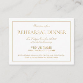 Elegant Guld Klassisk Skript Repetition Tilläggskort