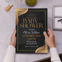 Elegant Guld Könsneutral babydusch