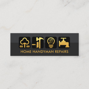 Elegant Guld Kontraktorns Handyman Verktyg Mini Visitkort