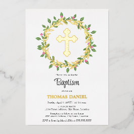 Elegant Guld Kor Baptism Blommigt utandning