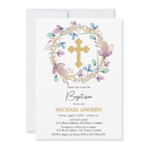 Elegant Guld Kor-Blommigten Baptism