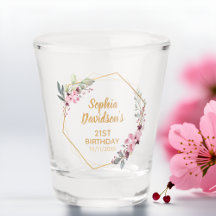 Elegant guld körsbärsblommmor Namn Datum 21-årsdag