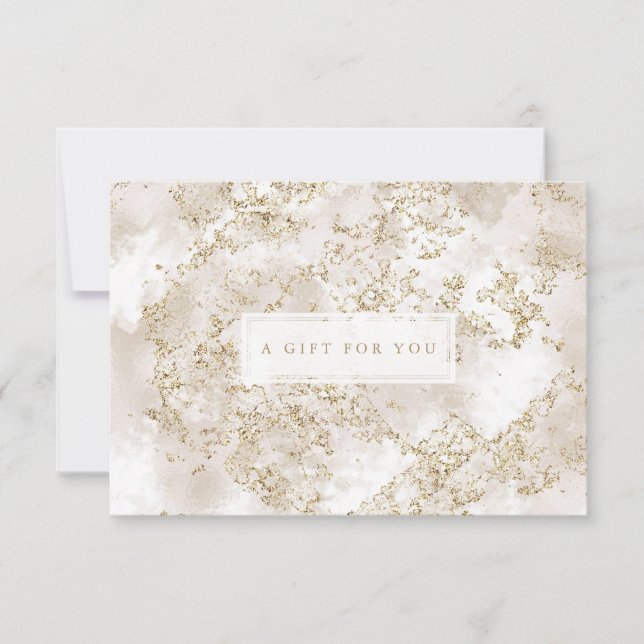 Elegant Guld-kortet för marble Gift-kort (Framsida)