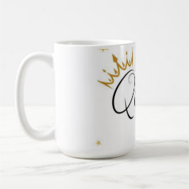 Elegant guld krona drottning typografi vattenflask kaffemugg