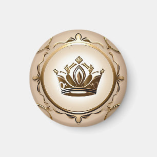Elegant Guld Krona Magnet