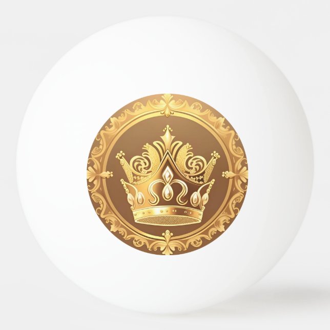 Elegant Guld Krona Pingisboll (Framsidan)