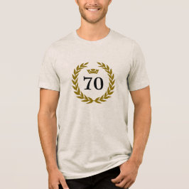 Elegant Guld Laurel Wandedräkt Krona 70:e födelsed T Shirt