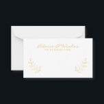 Elegant Guld Laurels Bröllop Advice och Önskemål Rådkort<br><div class="desc">Elegant Guld Laurels Bröllop Advice och Önskemål-kort med roliga lagrar från guld hand plockade med titel i modernt calligraphy font stil och detaljer i modernt sans serif font stil. Perfekt för bröllop, babydusch, födelsedagsfest, bachelorette-fest och alla särskilda tillfällen. Observera att den guld-folie som visas på produkten är tryckt och inte...</div>