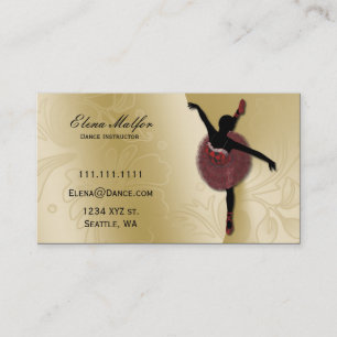 elegant guld lavish ballerina Affärskort Visitkort