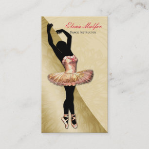 elegant guld lavish ballerina Affärskort Visitkort