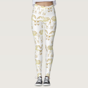 Elegant Guld Leggings