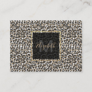 Elegant guld leopard, mönster visitkort