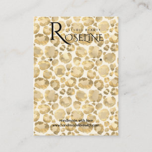 Elegant Guld Leopard Print Visning Card Visitkort