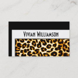 Elegant Guld Leopard Professionell Affärskort Visitkort