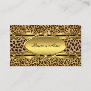 Elegant guld Leopards tryck Visitkort