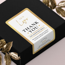 Elegant Guld Logotyp Business Order Tack