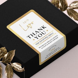 Elegant Guld Logotyp Business Order Tack Fraktsedel