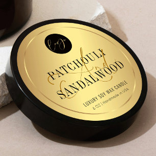 Elegant Guld Logotyp Business Packaging Product La Runt Klistermärke