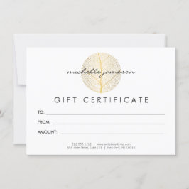 Elegant Guld Logotyp Gift Certificate
