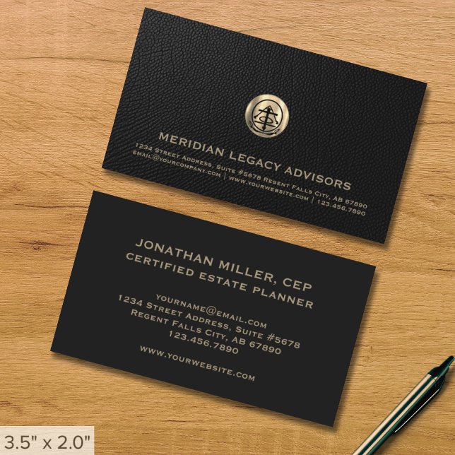 Elegant Guld Logotyp Professionell Visitkort (Skapare uppladdad)