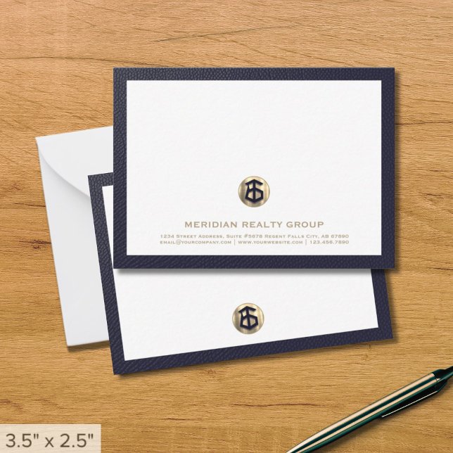 Elegant Guld Logotyp Real Gods Note Card Anteckningskort (Skapare uppladdad)