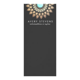 Elegant Guld Lotus Blommigt Motif Snyggt Black Reklamkort