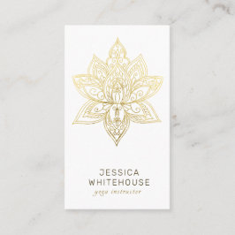 Elegant Guld Lotus Flower Visitkort