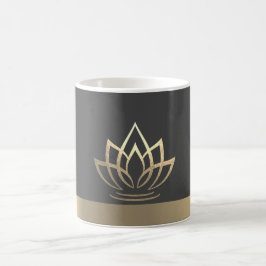 Elegant Guld Lotus, Yoga Kaffemugg