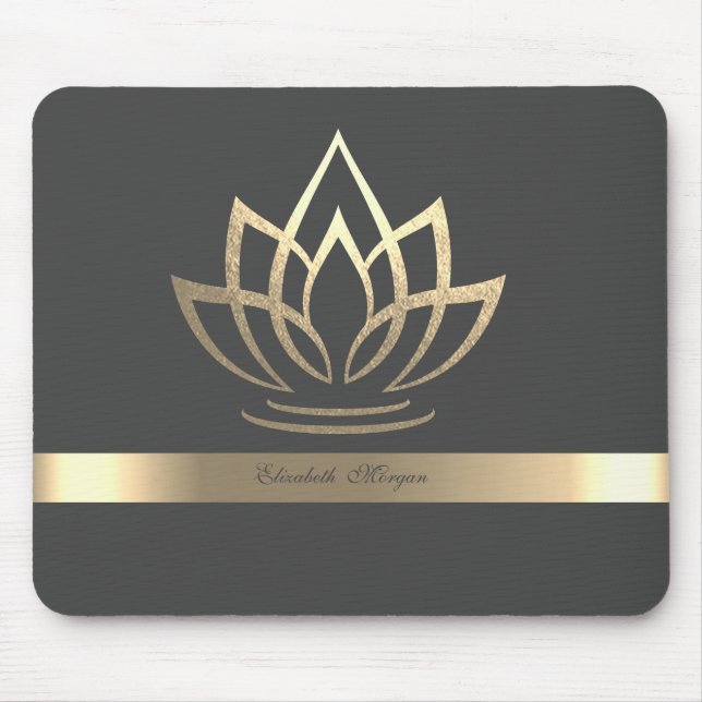 Elegant Guld Lotus, Yoga Musmatta (Framsidan)
