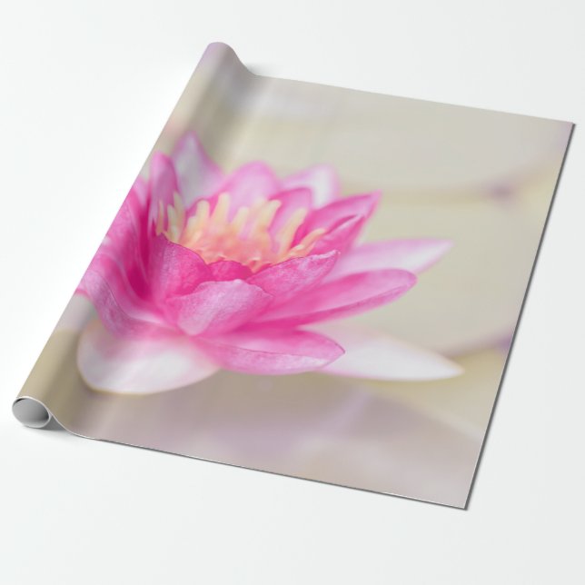 Elegant Guld Lotus, Yoga Presentpapper (Utrullad)