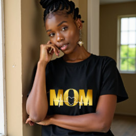 Elegant Guld MAMMA Heartslag - Perfekt Gift för Ma T Shirt