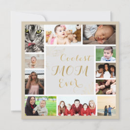 Elegant Guld Mamma Vi Kärlek er Guld fotokollage