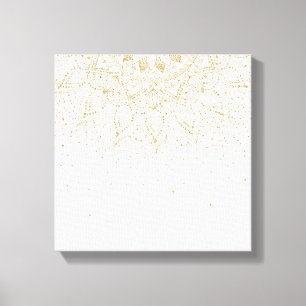 Elegant Guld Mandala Dots Design Canvastryck