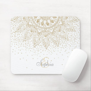 Elegant Guld Mandala Dots Design Musmatta