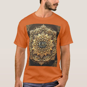 Elegant Guld Mandala Eid Mubarak T Shirt