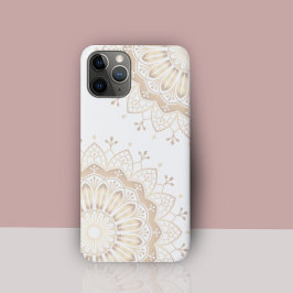Elegant Guld Mandala Mönster om Vita