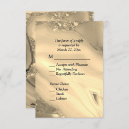 Elegant Guld Marble Agate OSA with Menu Choices