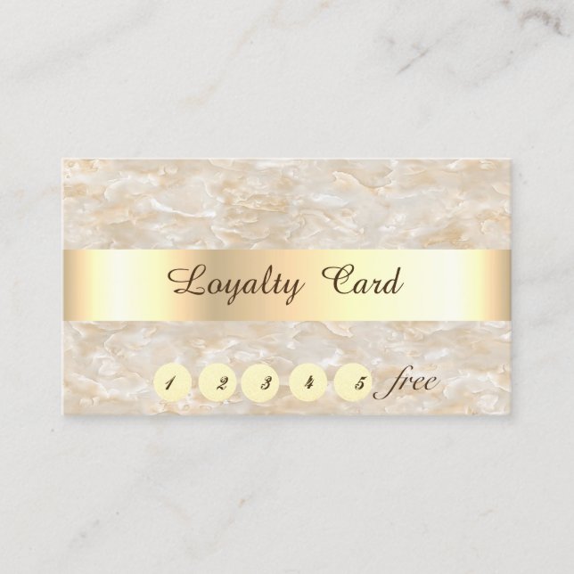 Elegant,Guld, Marble, Confetti Loyalty Card Lojalitetskort (Framsida)