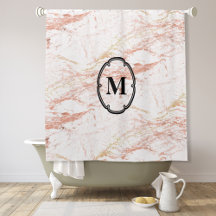 Elegant Guld Marble Monogram