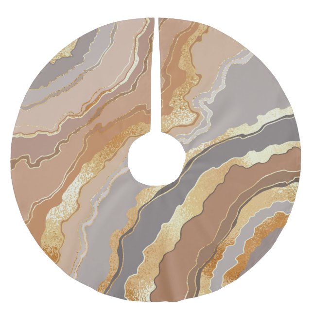Elegant Guld Marble: Stilized Background. Julgransmatta Borstad Polyester (Framsidan)