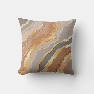 Elegant Guld Marble: Stilized Background. Kudde