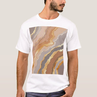 Elegant Guld Marble: Stilized Background. T Shirt