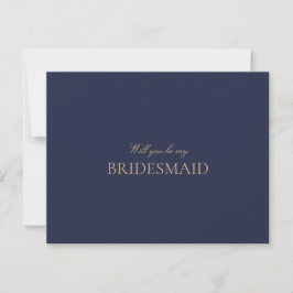 Elegant Guld marinskript Bridesmaid Frieri kort