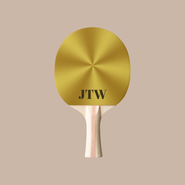 Elegant Guld med monogrammall Pingisracket (Skapare uppladdad)