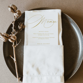 Elegant Guld Menu Meny