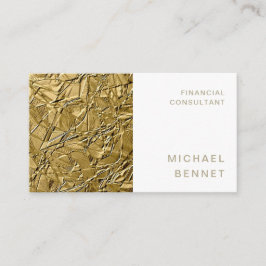 Elegant Guld Metallic Finance Consultant Visitkort