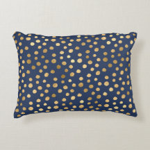 Elegant Guld Metallic Navy Blue Cheetah Mönster