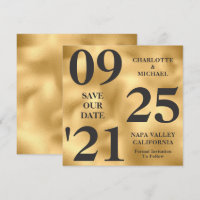 Elegant Guld Metallic Shimmer Modern Spara datum