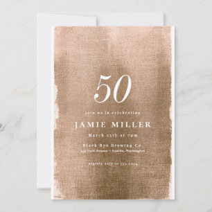 Elegant Guld Metallic Vuxen Birthday-inbjudan Inbjudningar